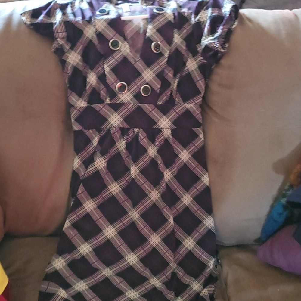 Multi color patterned dress